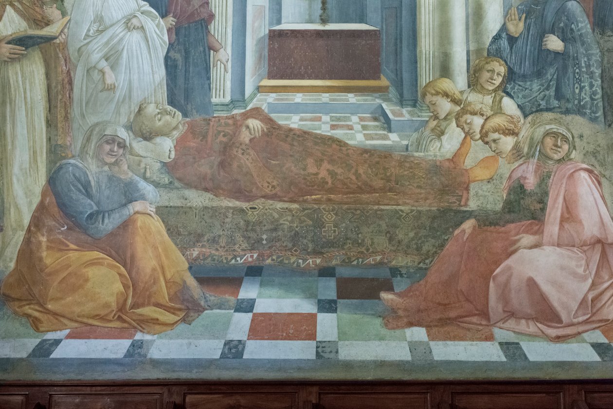 Szent István temetése, részlet alkotó: Filippo Lippi