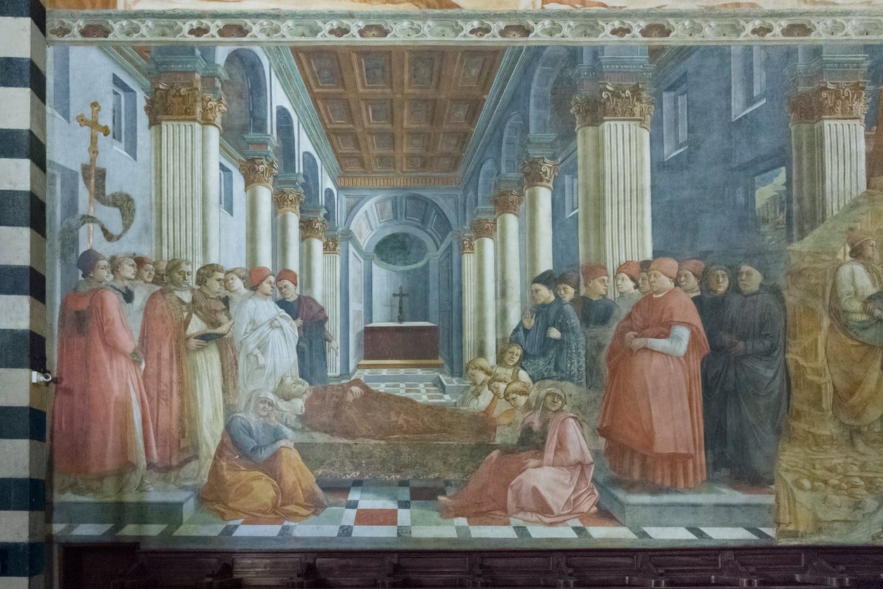 Szent István temetése, részlet alkotó: Filippo Lippi