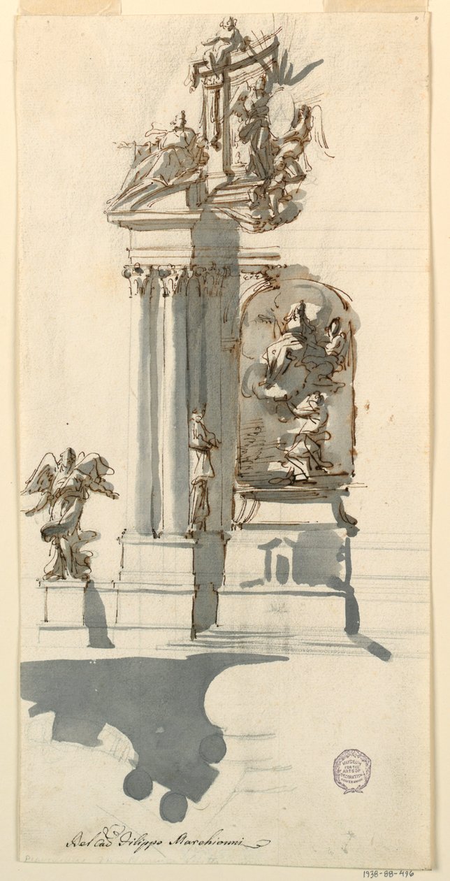 Oltár tervezése alkotó: Filippo Marchionni