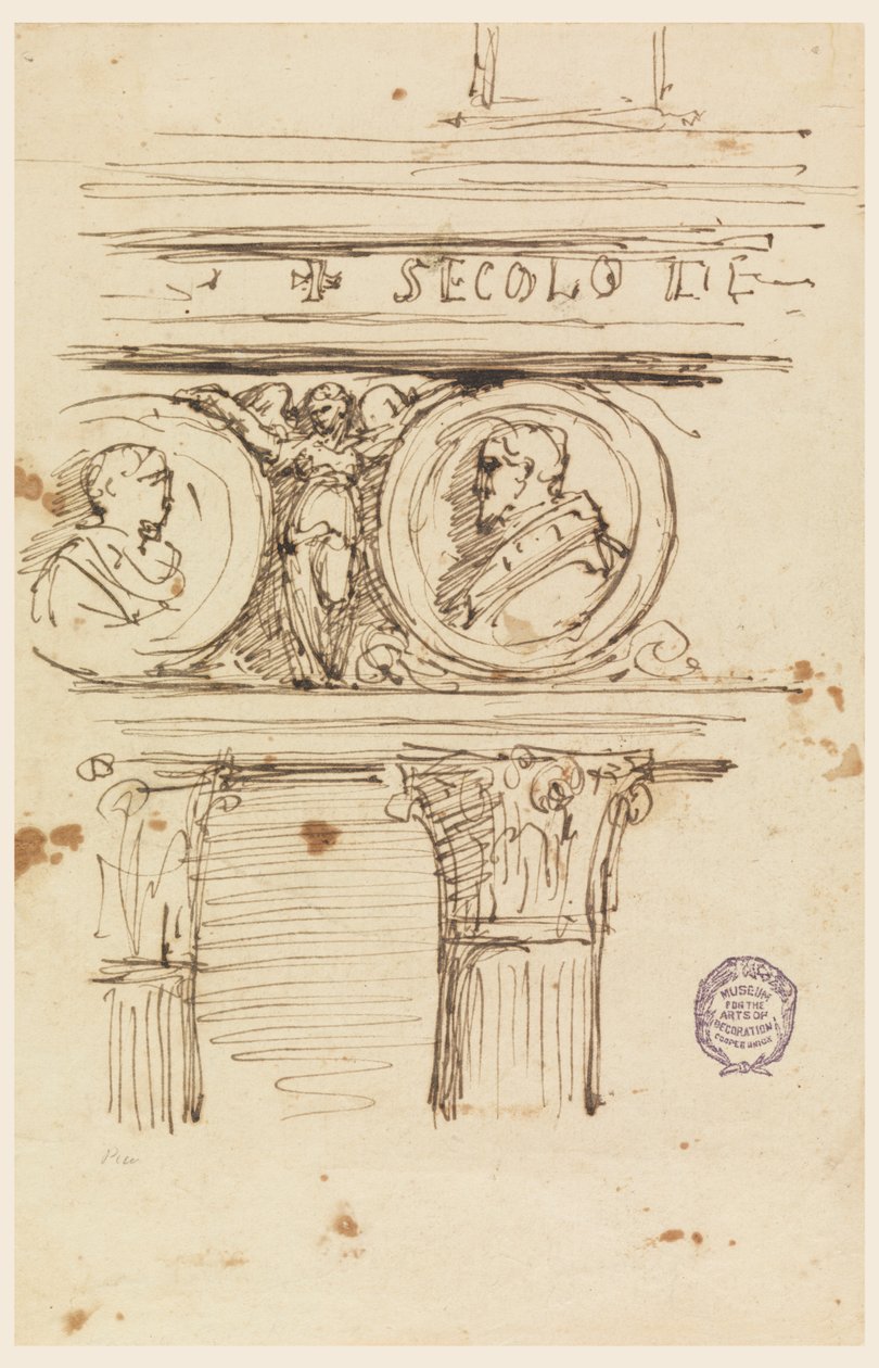 Tervezés egy Entablature számára alkotó: Filippo Marchionni