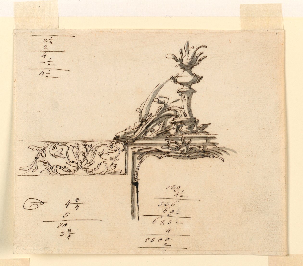 Rajz, Keret terv, 1750-75 alkotó: Filippo Marchionni