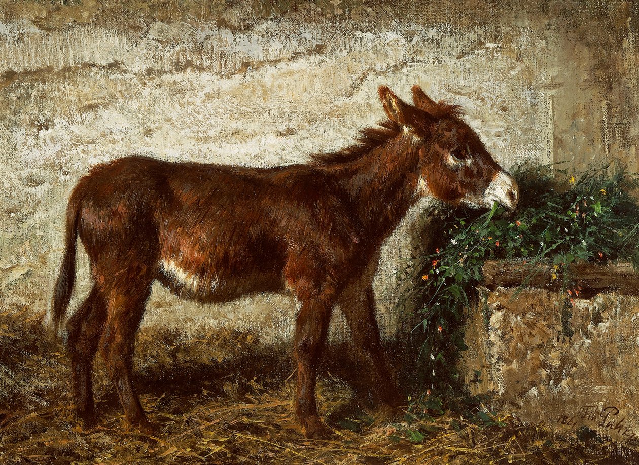 Filippo Palizzi szamár a kiságyban (1818-1899) alkotó: Filippo Palizzi