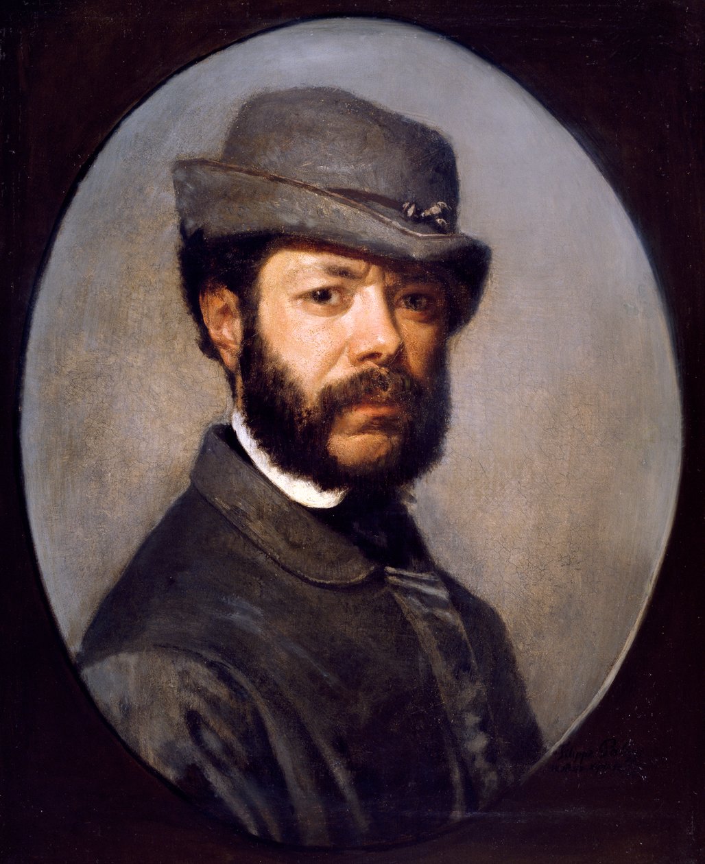 Filippo Palizzi (1818-1899) önarcképe (olaj, vászon) alkotó: Filippo Palizzi
