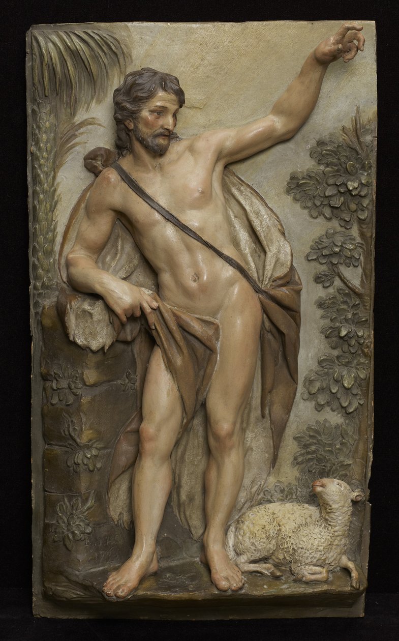 Keresztelő Szent János, 1763 (terrakotta, polikróm) alkotó: Filippo Scandellari