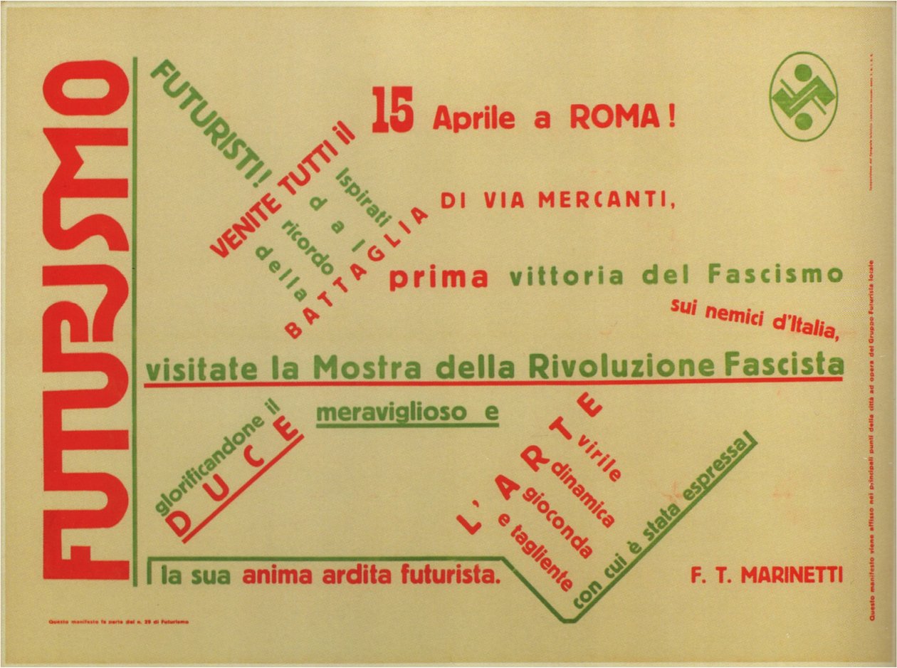 Futurizmus, 1932 alkotó: Filippo Tommaso Emilio Marinetti