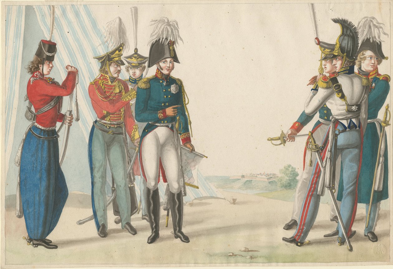 I. Sándor cár és orosz tisztek, 1815 alkotó: Finert