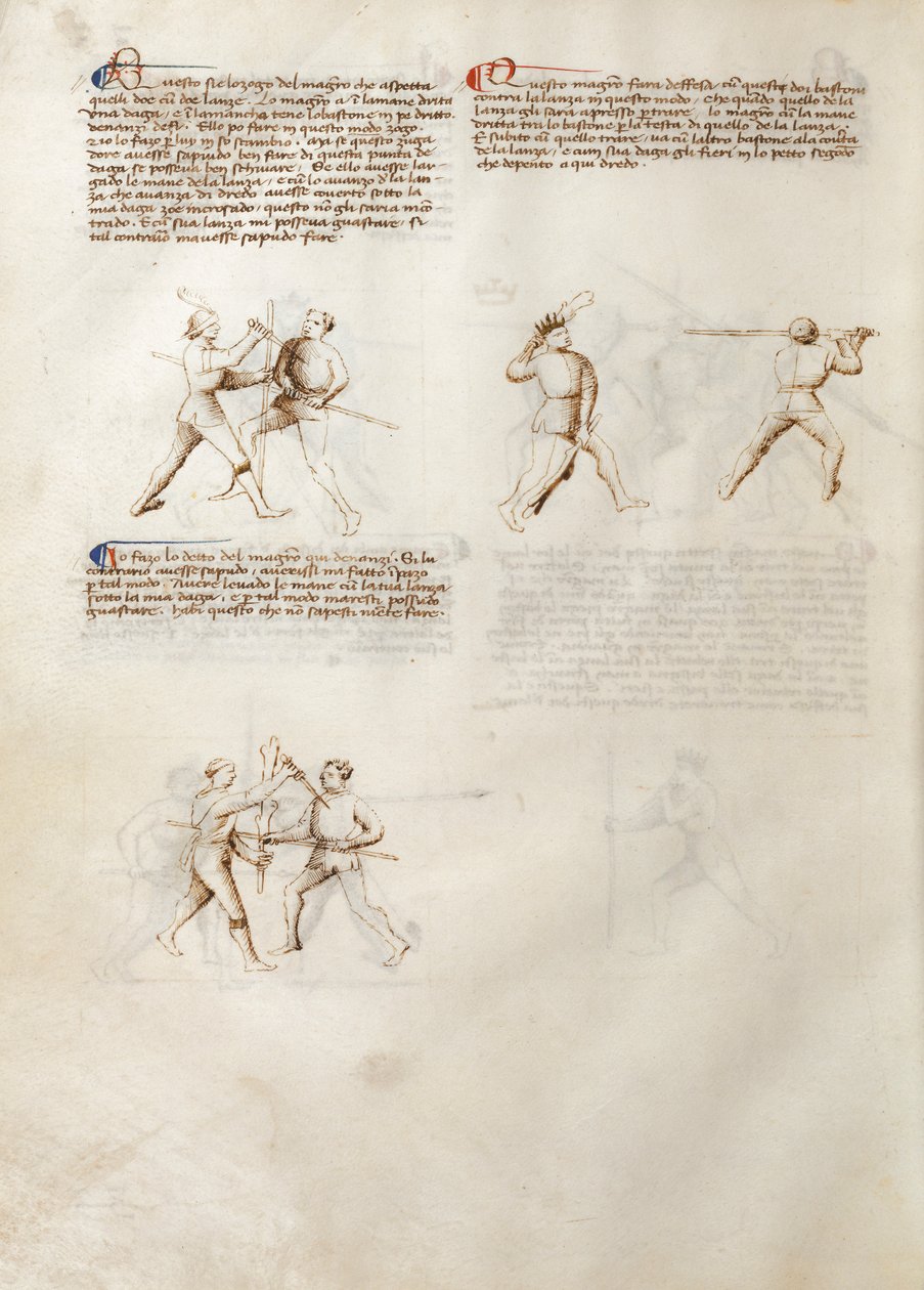 J. Paul Getty Museum Ms. Ludwig XV 13, folio 31v (Velence, XV. század eleje, 279x206 mm) alkotó: Fiore dei Liberi