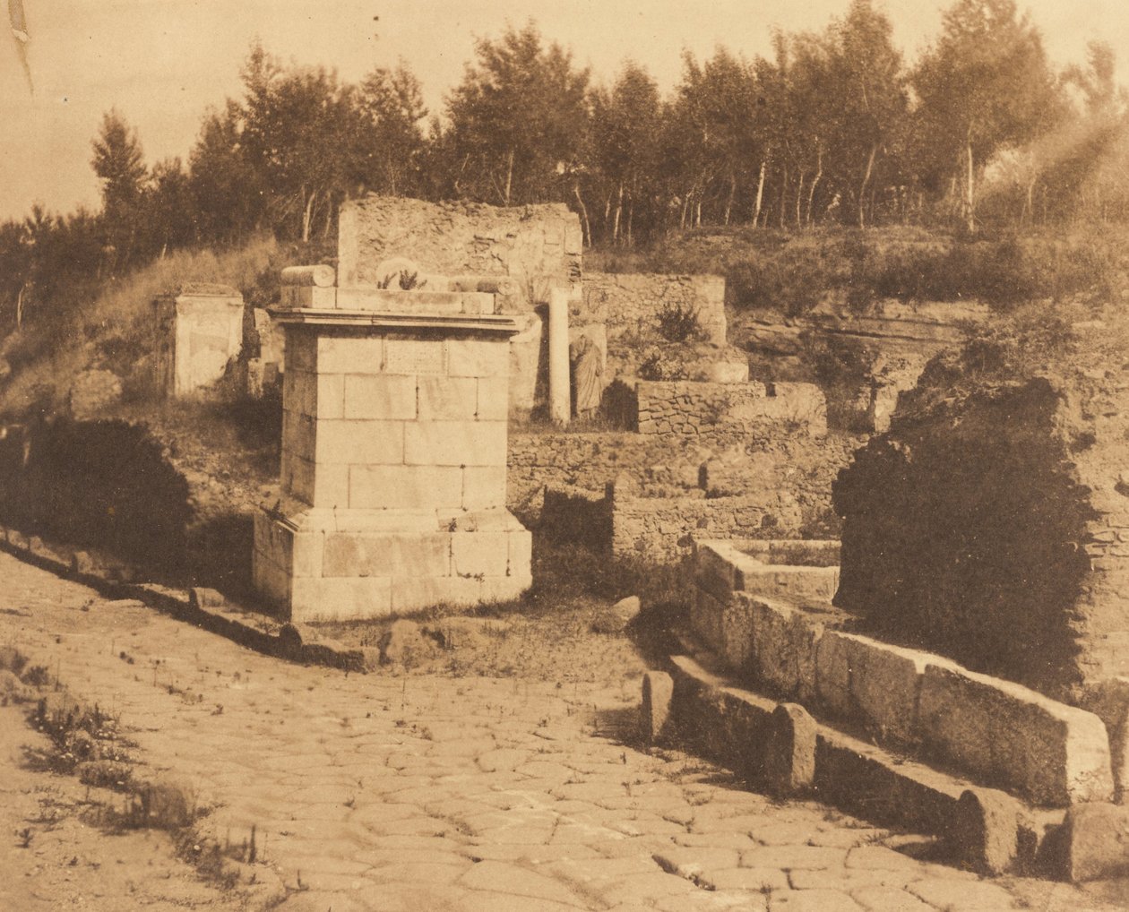 (Sírok utcája, Pompeji) alkotó: Firmin Eugène Le Dien