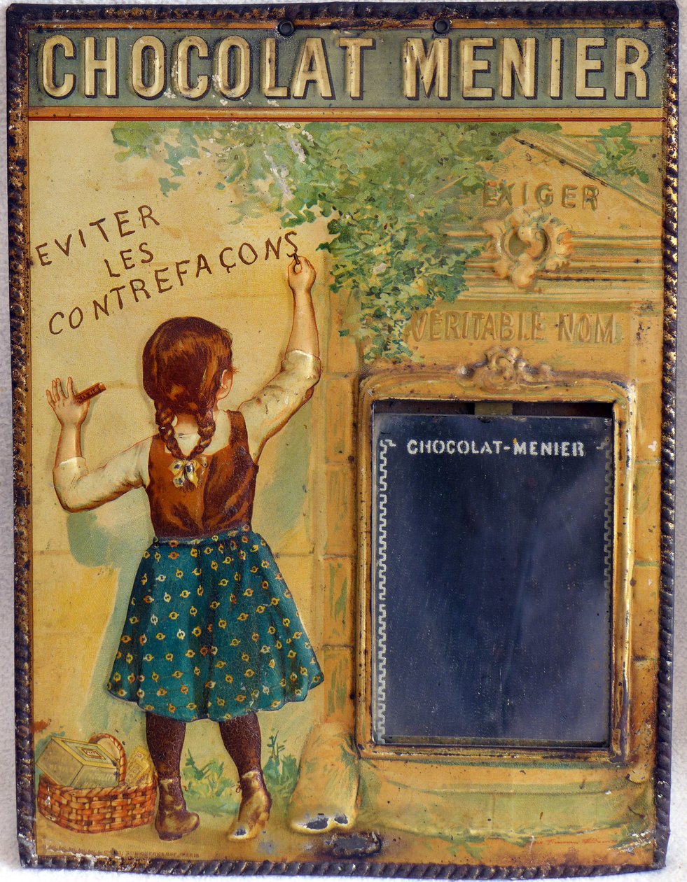Reklámtábla csokoládé Menier, 1900 körül (zománc) alkotó: Firmin (after) Bouisset