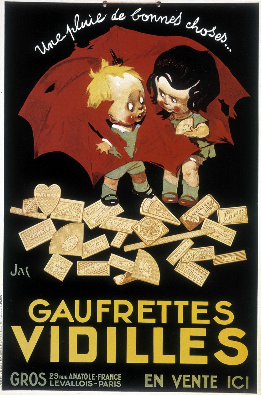 A Wafer Vidilles francia reklámja (plakát) alkotó: Firmin Bouisset