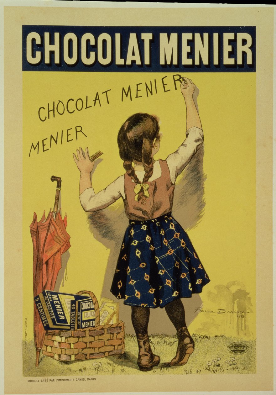A „Menier” csokoládét reklámozó plakát reprodukciója, 1893 alkotó: Firmin Bouisset