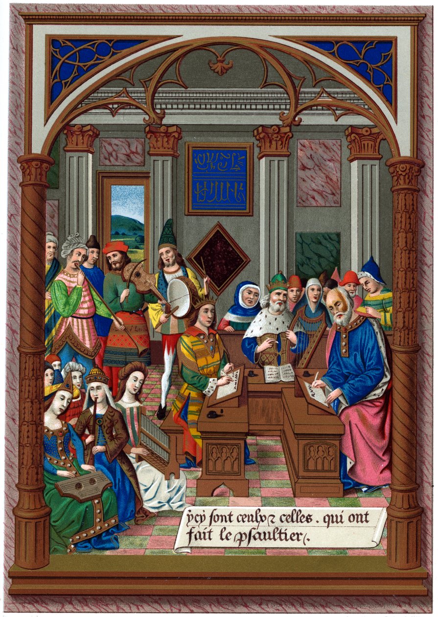 „René király és zenei udvara”, 15. század, 1870. alkotó: Firmin Didot and Co