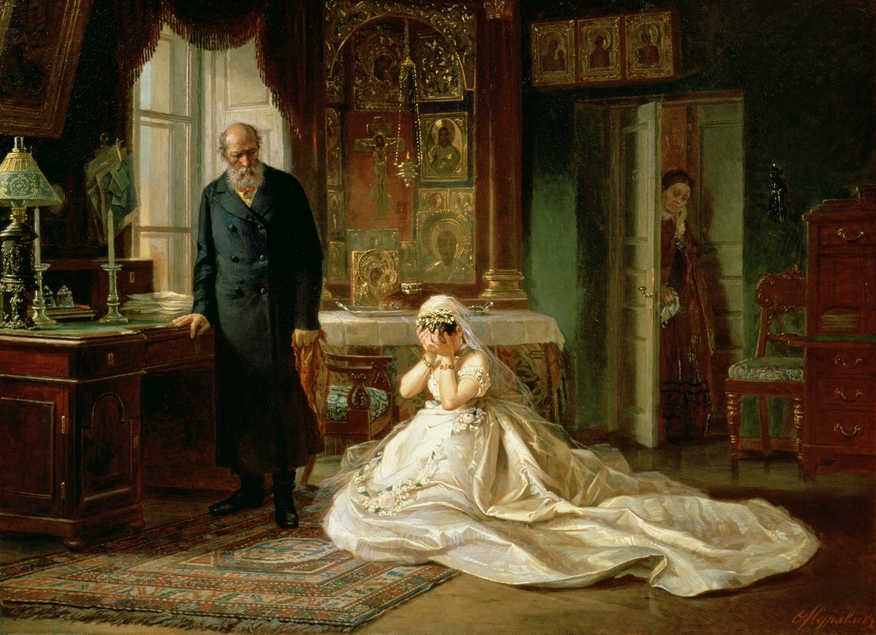 Az oltárnál, 1870-es évek alkotó: Firs Sergeevich Zhuravlev