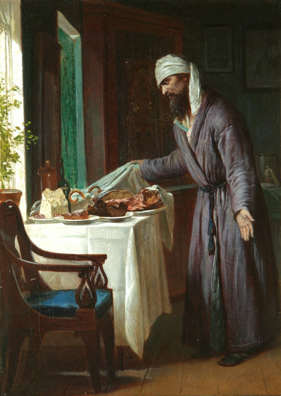 Reggeli másnaposság, 19. század vége. alkotó: Firs Sergeevich Zhuravlev