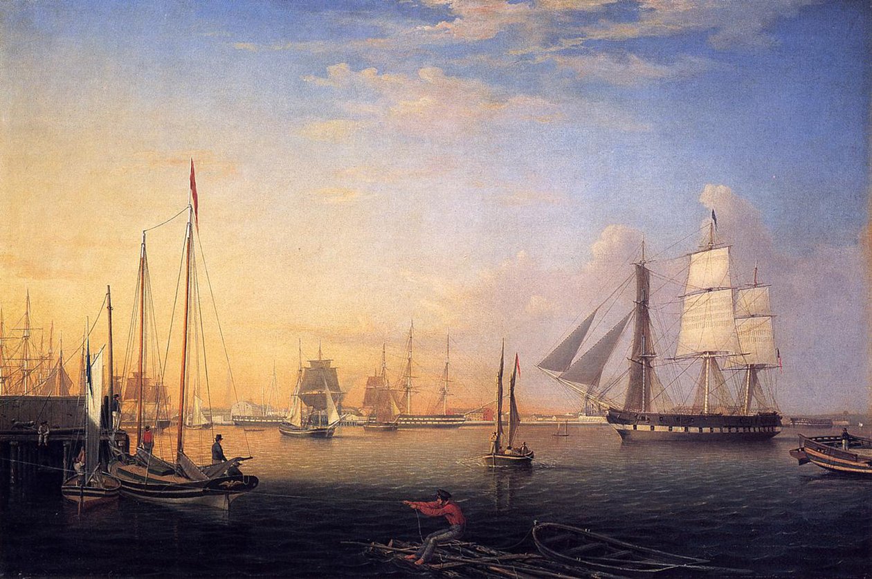 Baltimore kikötője, 1850 alkotó: Fitz Henry Lane