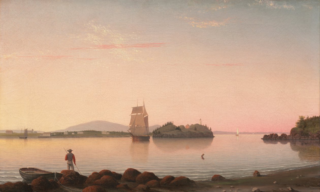 Bagolyfej, Penobscot Bay, Maine alkotó: Fitz Henry Lane