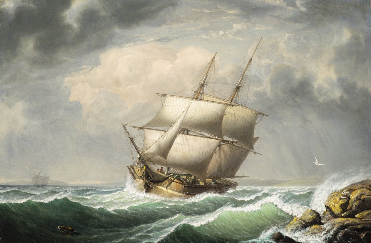 Brigg Maine partjainál alkotó: Fitz Henry Lane