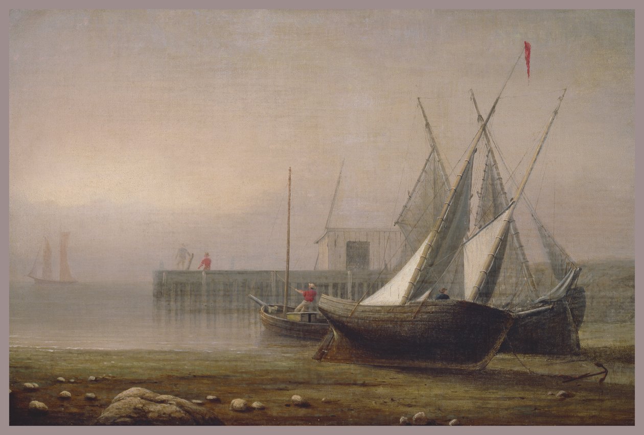 Halászhajók apálykor, 1850-es évek alkotó: Fitz Henry Lane