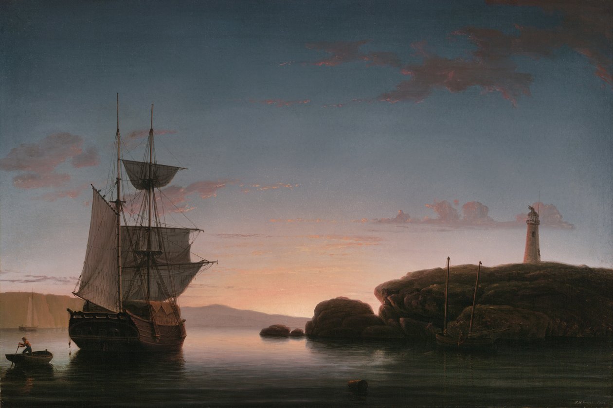 Világítótorony Camdenben, Maine államban, 1851 alkotó: Fitz Henry Lane