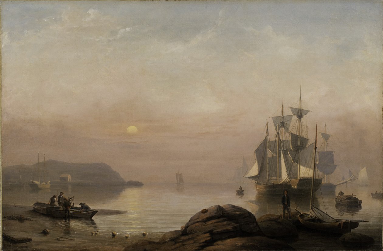 Napkelte a ködön át, 1852 alkotó: Fitz Henry Lane