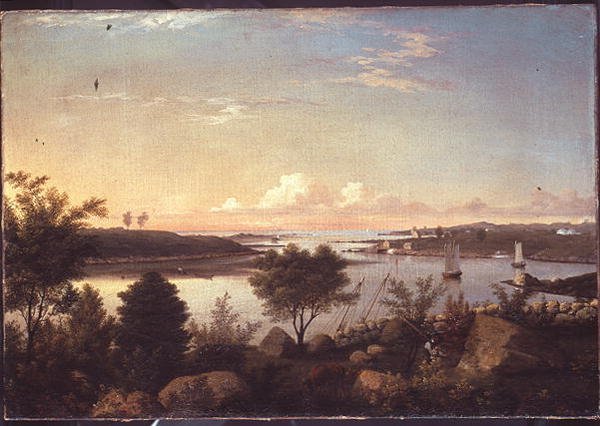 Az Annisquam folyó az Ipswich-öböl felé néz (olaj a fedélzeten) alkotó: Fitz Henry Lane
