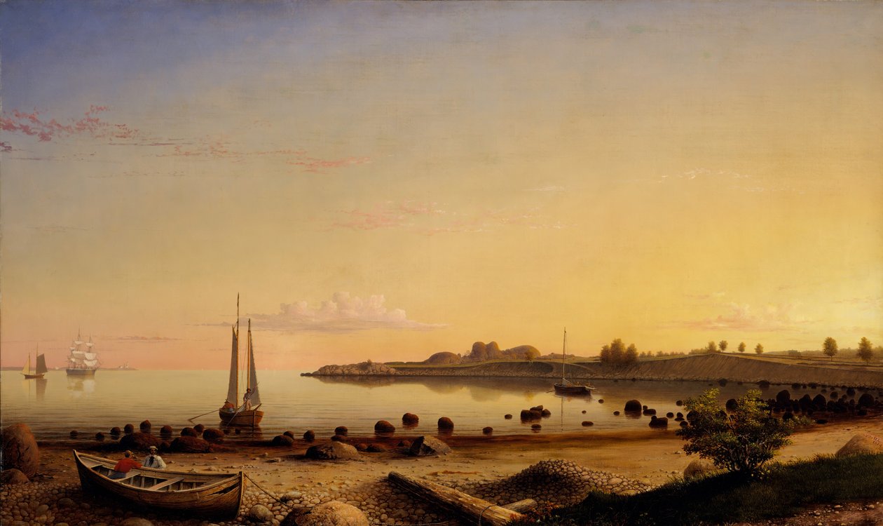 Stage Fort a Gloucester kikötőn át, 1862. alkotó: Fitz Hugh Lane