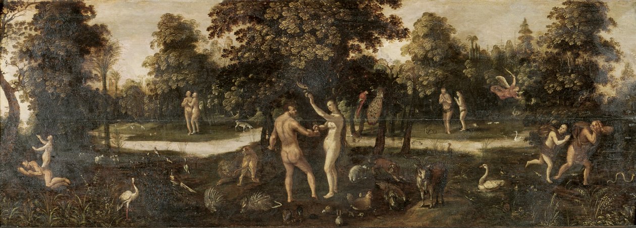 Ádám és Éva száműzték a Paradicsomból alkotó: Flemish School