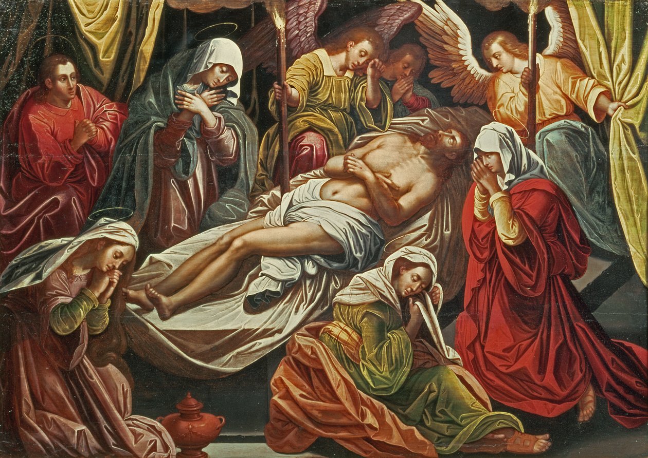 Krisztus temetése, Villabranca (panel) alkotó: Flemish School