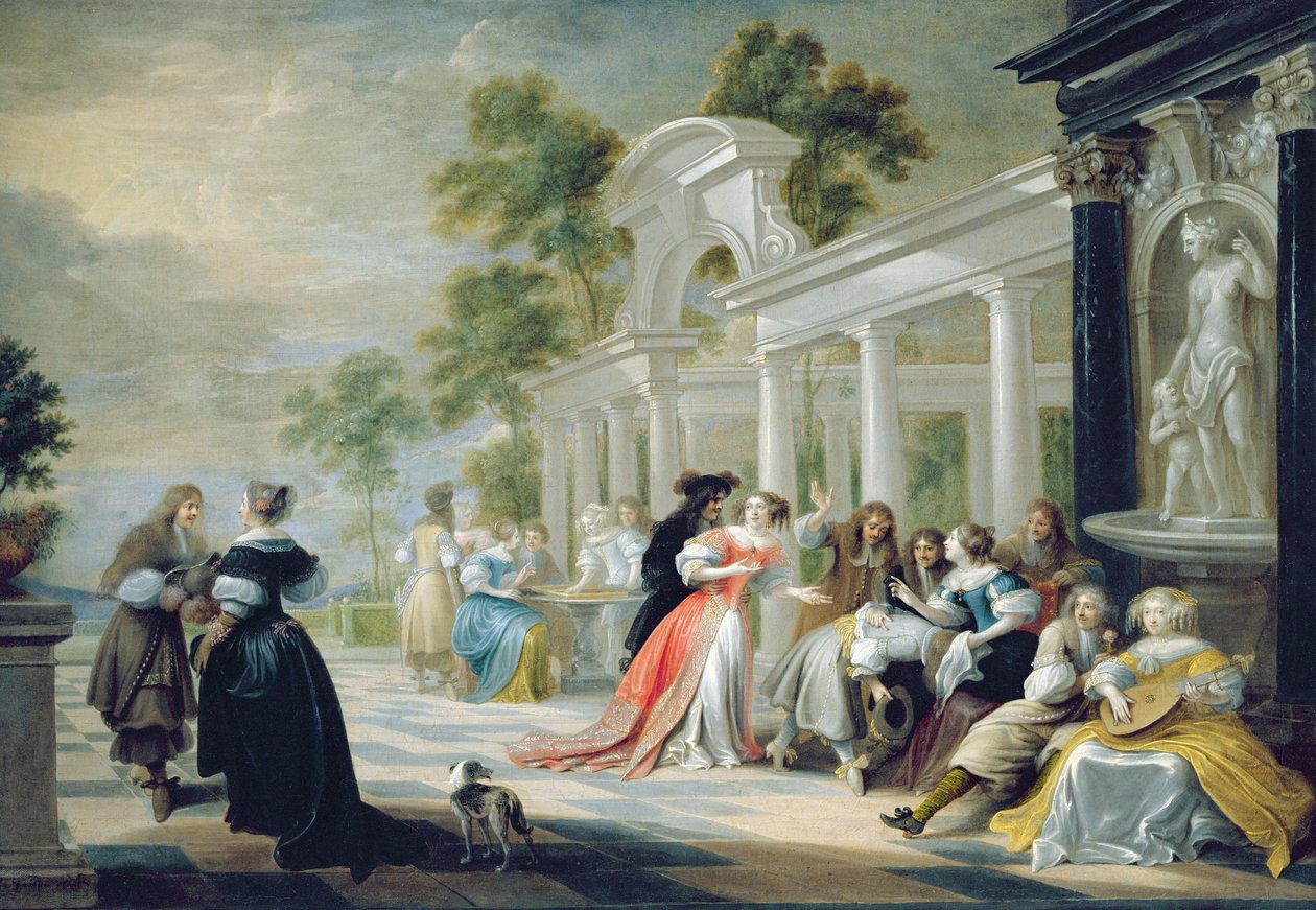 Általános kerti jelenet, 1600 alkotó: Flemish School