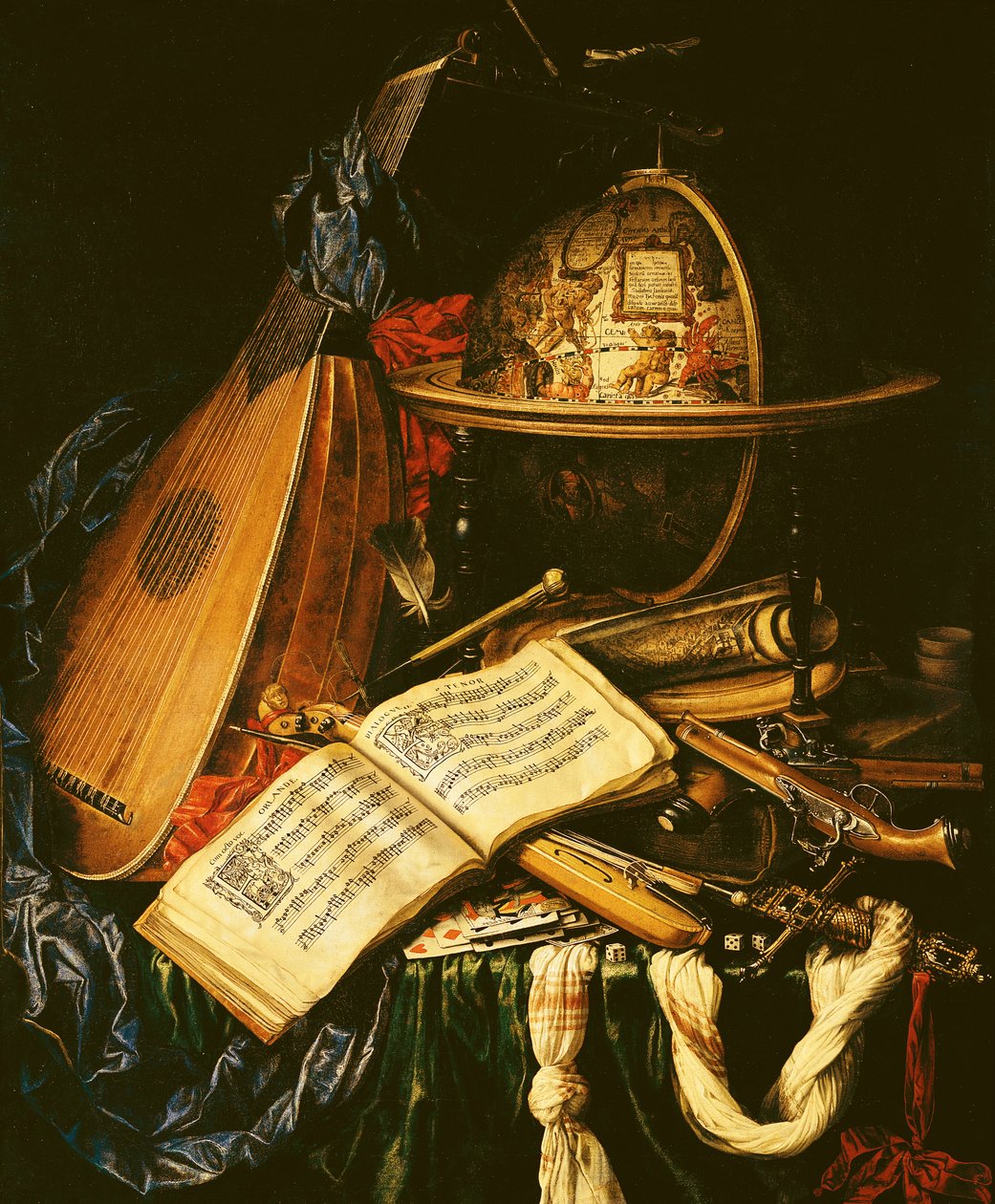 Csendélet hangszerekkel alkotó: Flemish School