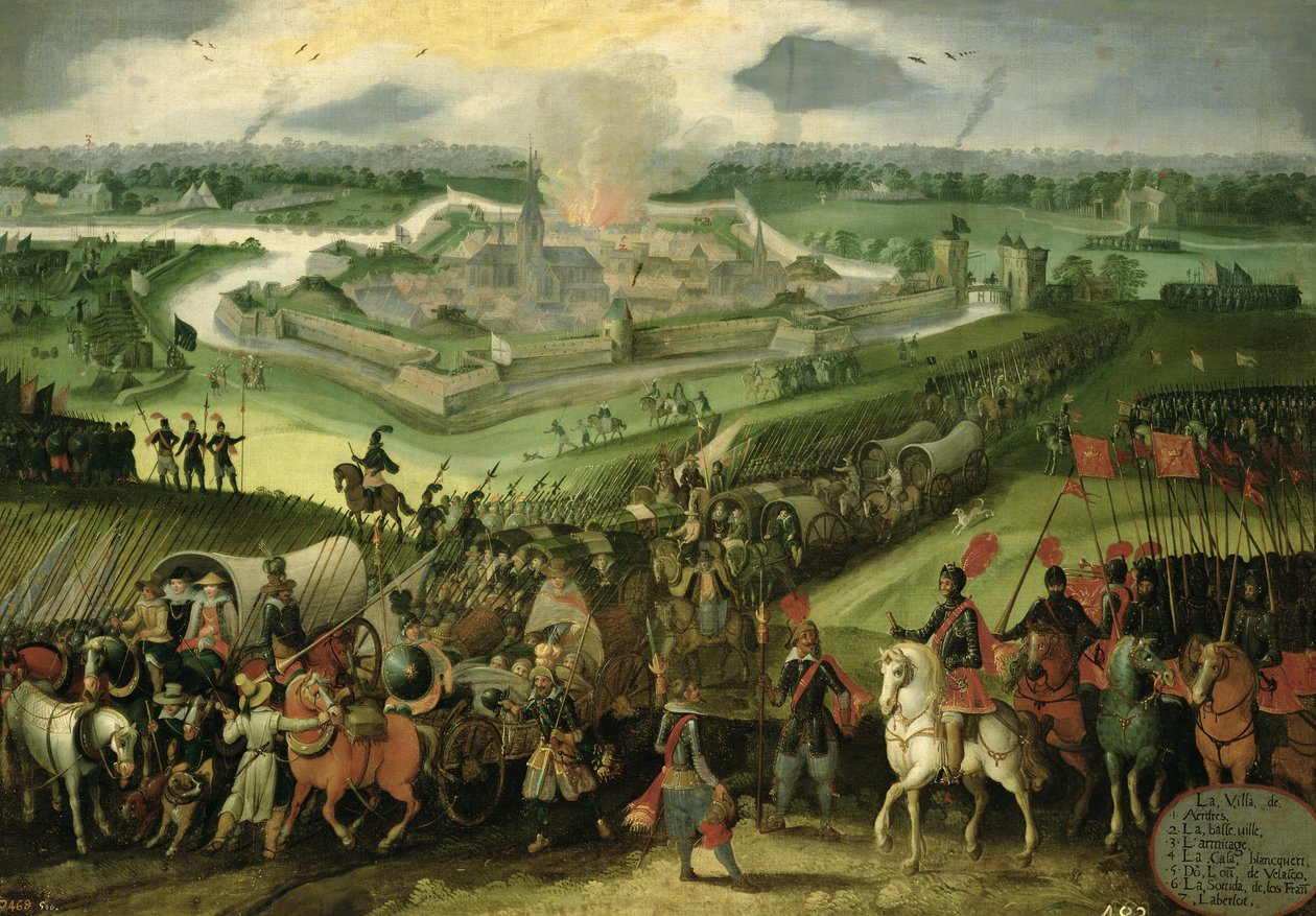 Aerdres városa (Háború Németalföld ellen) alkotó: Flemish School