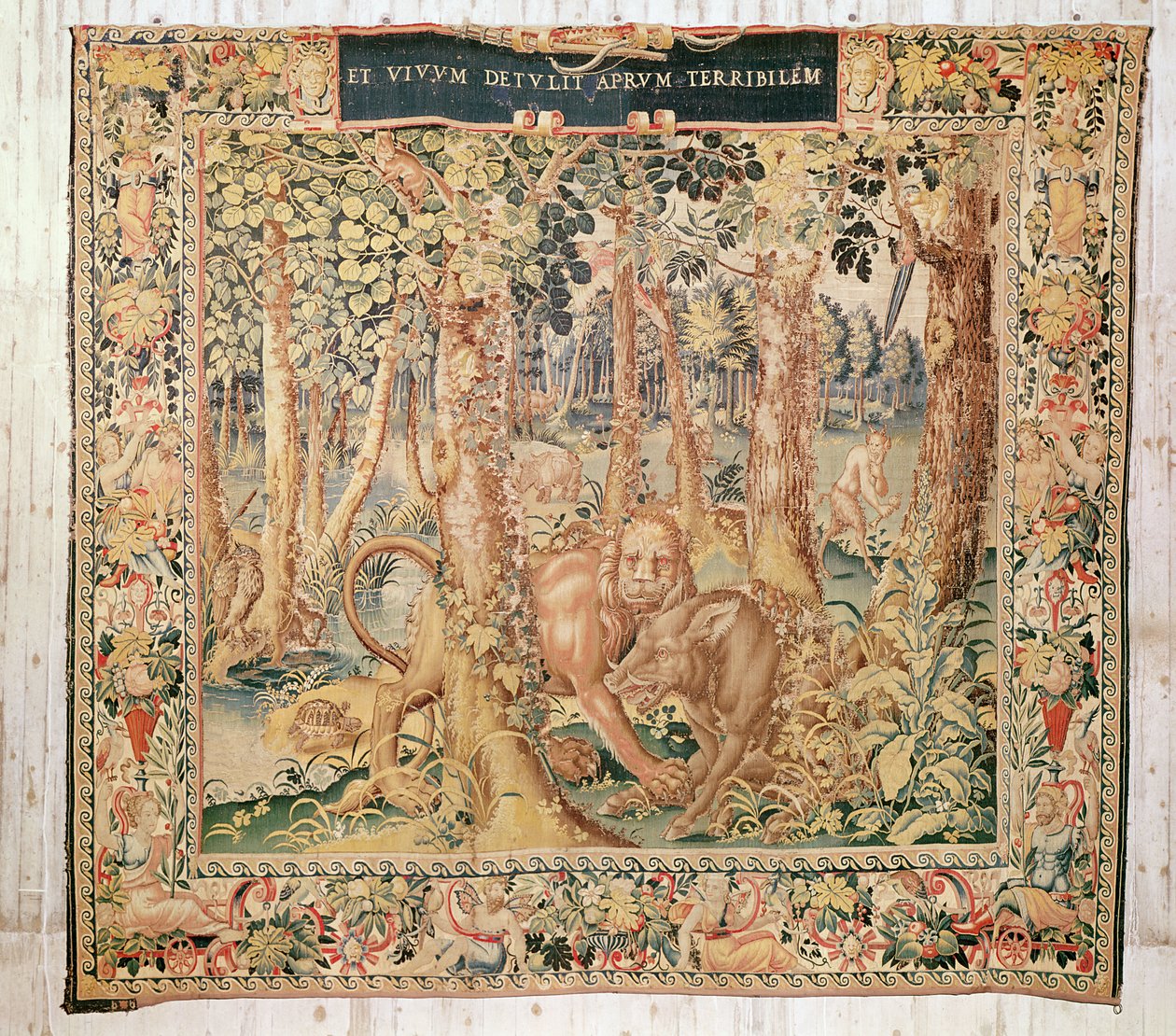 Az erimanthai vaddisznó, 1528 után (szőttes) alkotó: Flemish School