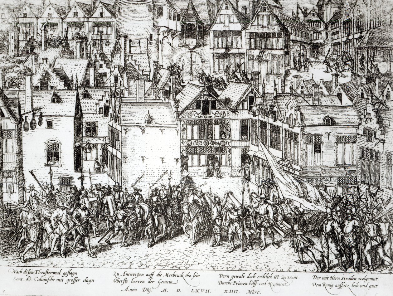 Narancs hercege (1533-84) a reformátusok megnyugtatása, 1567. március 14. alkotó: Flemish School