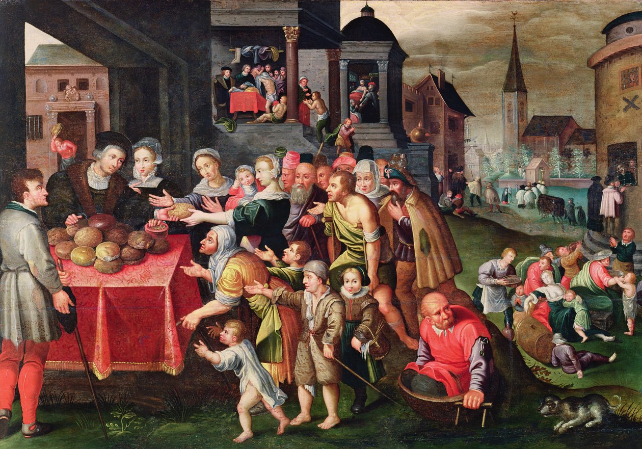Az irgalmasság művei alkotó: Flemish School