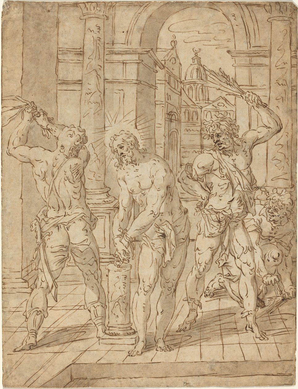 Krisztus korbácsolása alkotó: Flemish 17th Century after Hendrik de Clerck