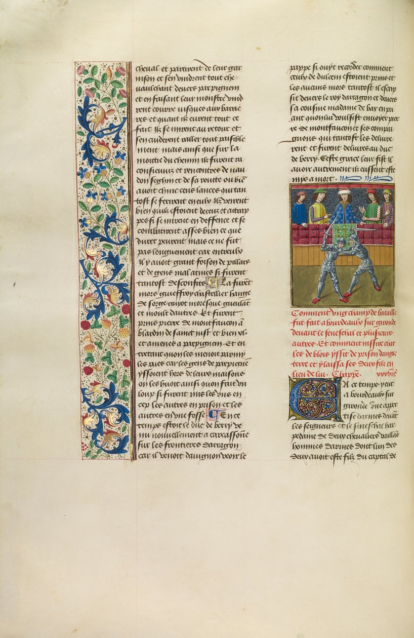 Verseny Bordeaux-ban, 1480-83 körül (tempera és arany pergamen) alkotó: Flemish School