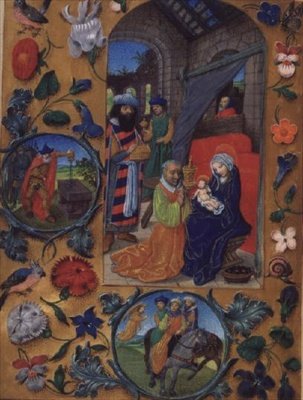 Add hozzá Ms 17280 fol.197b A mágusok imádása, a Flamand Book of Hours, Bruges (vellum) alkotó: Flemish School