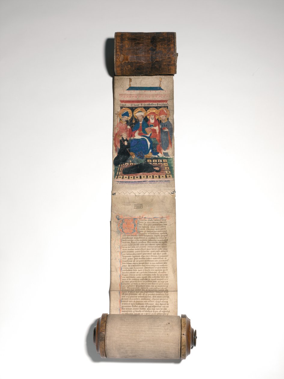 A Szent Bavo-apátság halottak könyve (perselybe és bőr) alkotó: Flemish School