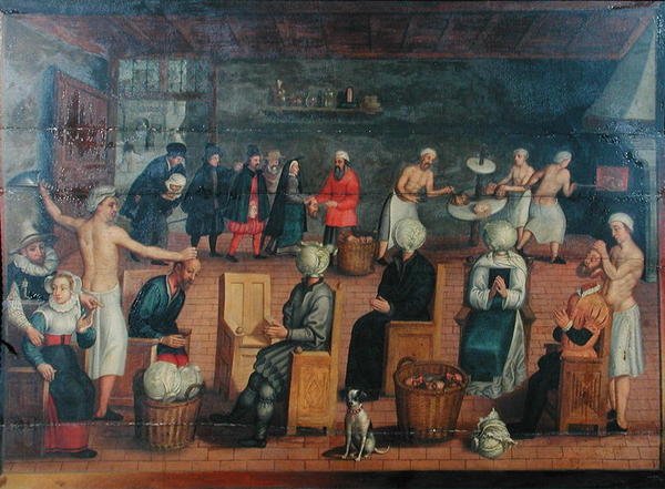 Lefejezés és fejcsere káposztával: fejek sütése és sminkelése (olaj, vászon) alkotó: Flemish School