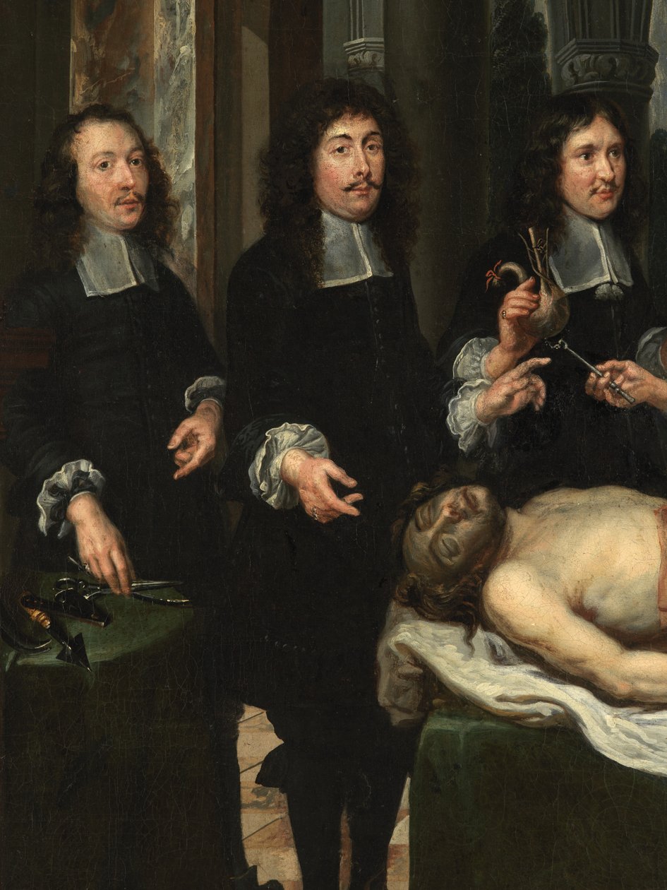 Az anatómia lecke részlete (olaj, vászon) alkotó: Flemish School