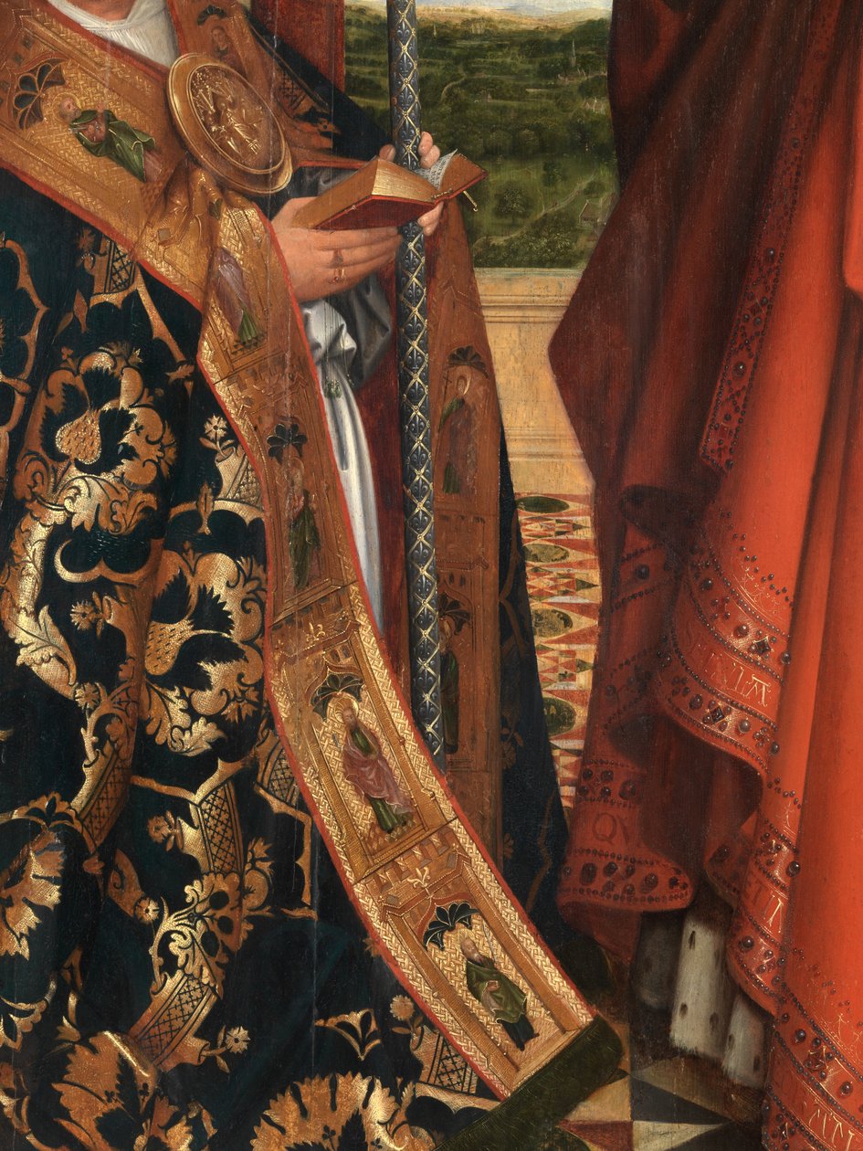 Madonna részlete Petrus Wijts-szel (olaj a panelen) alkotó: Flemish School