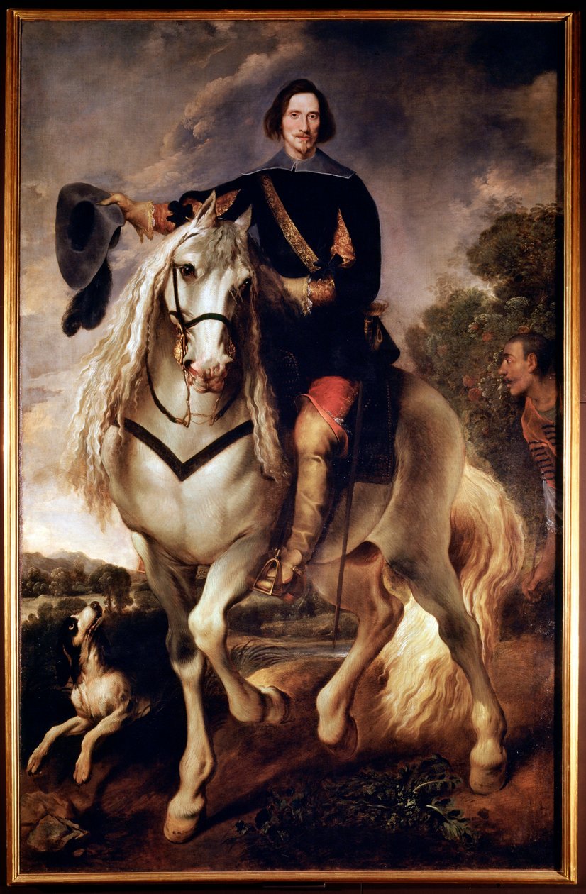 Egy kapitány lovas portréja mór lapjával (olaj, vászon, 1635 körül) alkotó: Flemish School