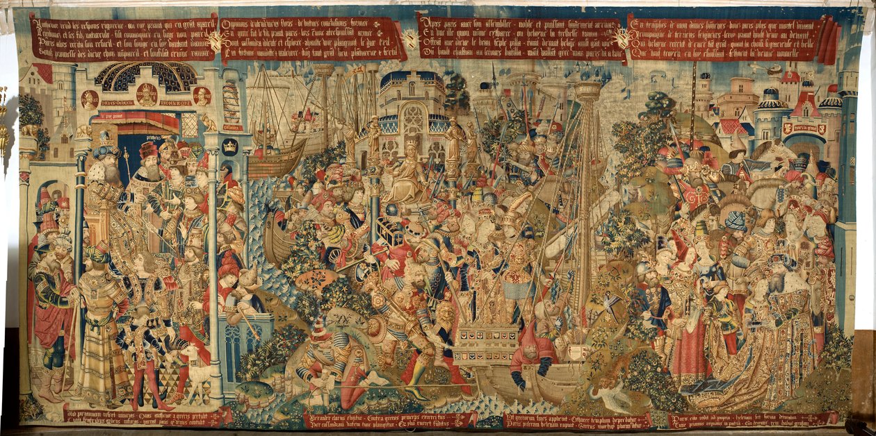 Flamand kárpit. Helena elragadtatása / de schaking van Helena). kb 1475-1495 alkotó: Flemish School