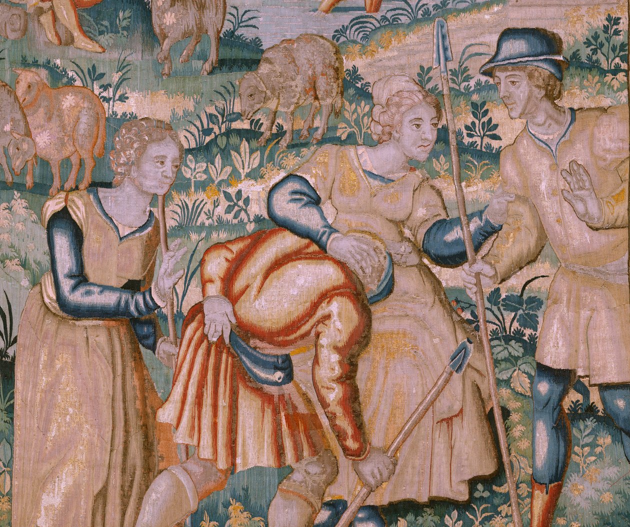 Flamand kárpit. Tapsolás. Oudenaarde műterme. 17. század. alkotó: Flemish School