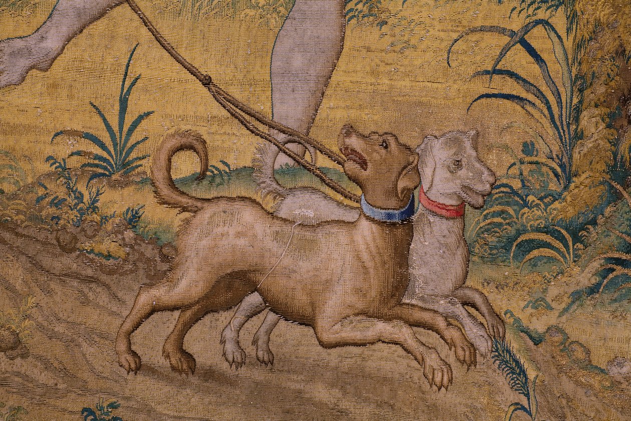 Flamand kárpit. Sorozat Fable of Ovidius: The rab of Ganümédész. Atelier Willem de Pannemaker, Brüsszel. 1556 előtt. Részlet. alkotó: Flemish School