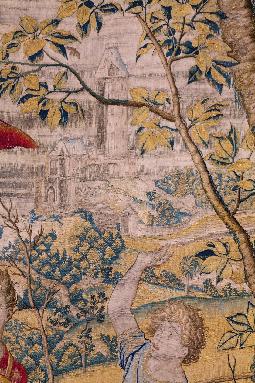 Flamand kárpit. Sorozat Fable of Ovidius: The rab of Ganümédész. Atelier Willem de Pannemaker, Brüsszel. 1556 előtt. Részlet. alkotó: Flemish School