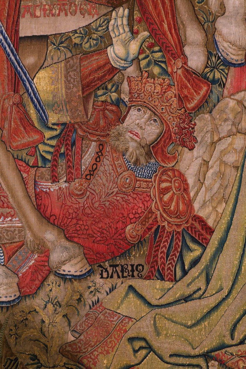 Flamand kárpit. Erkölcsi sorozat: A kitüntetések erénye (De deugd van de Honores, The Virtue of honors). Kb. 1520. Részlet alkotó: Flemish School