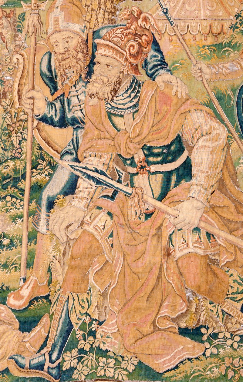 Flamand kárpit. Sorozat Judit könyve. Holofernész lefejezése (La decapitación de Holofernes). A sorozat hetedik kárpitja. Gyártás Hollandia, Brüsszel(?). 16. század második fele. Szövet Gyapjú. Hely Szent Miklós templom alkotó: Flemish School