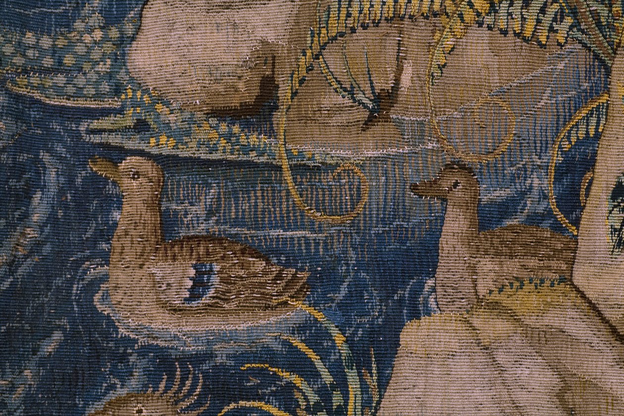 Flamand kárpit. Sorozat Keresztelő Szent János története: Krisztus megkeresztelkedése (Het doopsel van Christus). Brüsszeli műterem. 1515-1520. alkotó: Flemish School