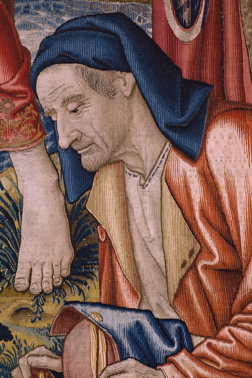 Flamand kárpit. Sorozat Keresztelő Szent János története: Krisztus megkeresztelkedése (Het doopsel van Christus). Brüsszeli műterem. 1515-1520. alkotó: Flemish School